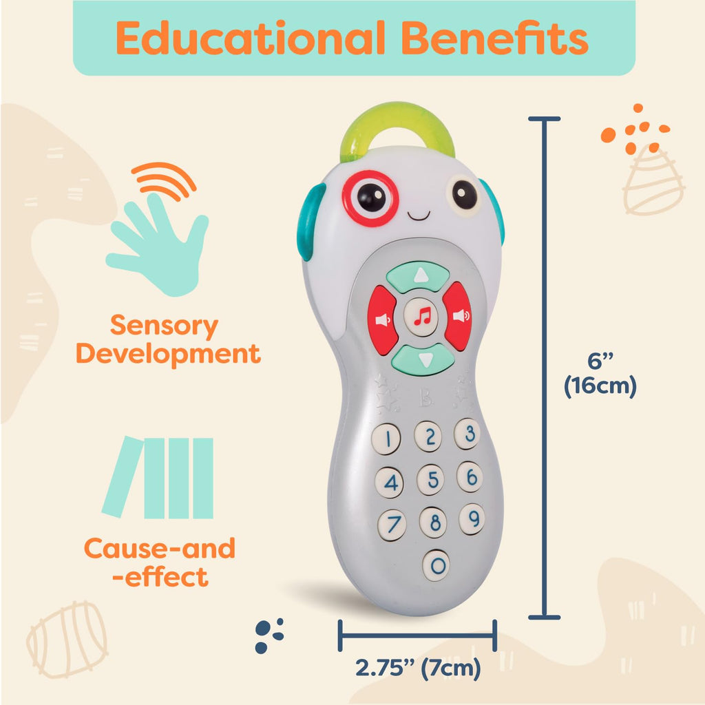 B. Toys Baby Musical TV Remote – Interactive Learning Toy with Numbers & Melodies for 6 Months+