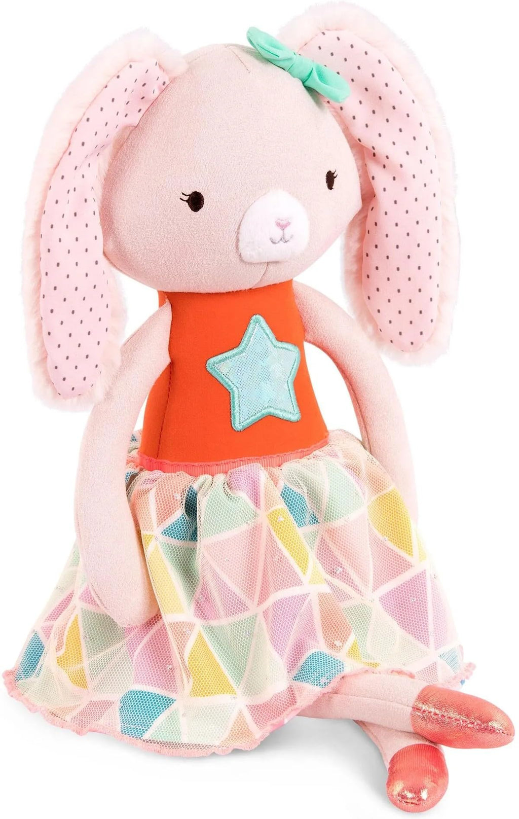 B. toys Becky Bunny Plush – 15-Inch Soft Stuffed Animal with Tutu – Machine Washable