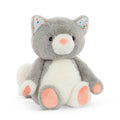 B. toys Cloudy Cosmo Plush Cat – 12-Inch Soft Stuffed Animal, Gray & White, Machine Washable