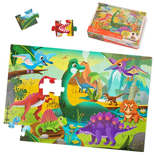 B. toys Gigantic Jigsaw Dinosaurs Puzzle – 48-Piece Floor Puzzle for Toddlers Ages 3+