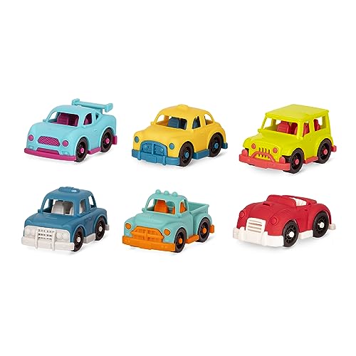 B. toys Happy Cruisers Mini Vehicles Set – 6 Colorful Cars for Toddlers Ages 1+