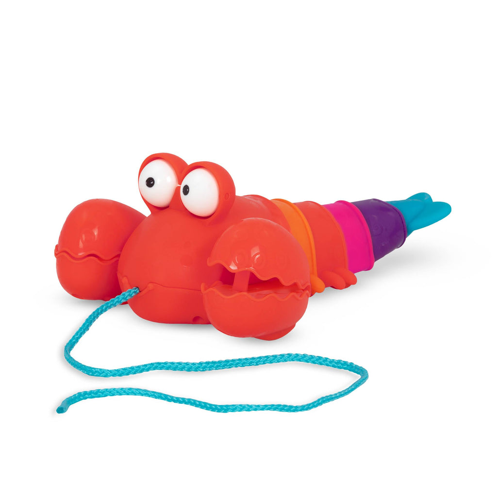 B. Toys Pinchy Pat Pull-Along Lobster – Clacking, Wiggling Walking Toy for Toddlers 18M+