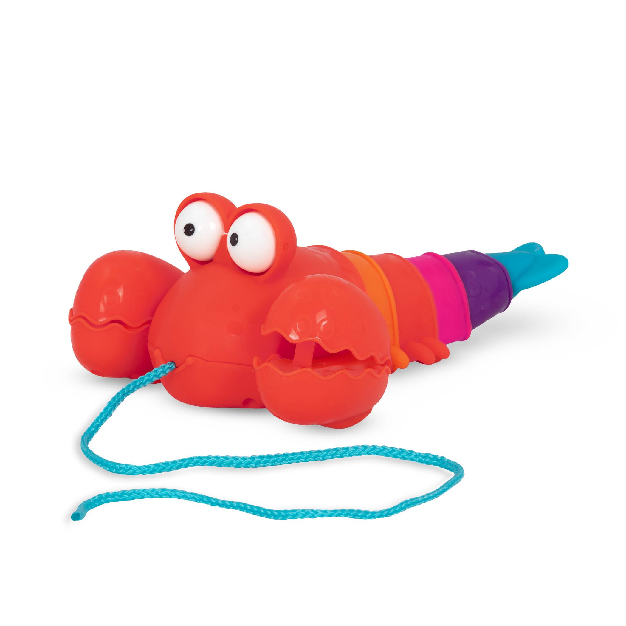 B. Toys Pinchy Pat Pull-Along Lobster – Clacking, Wiggling Walking Toy for Toddlers 18M+
