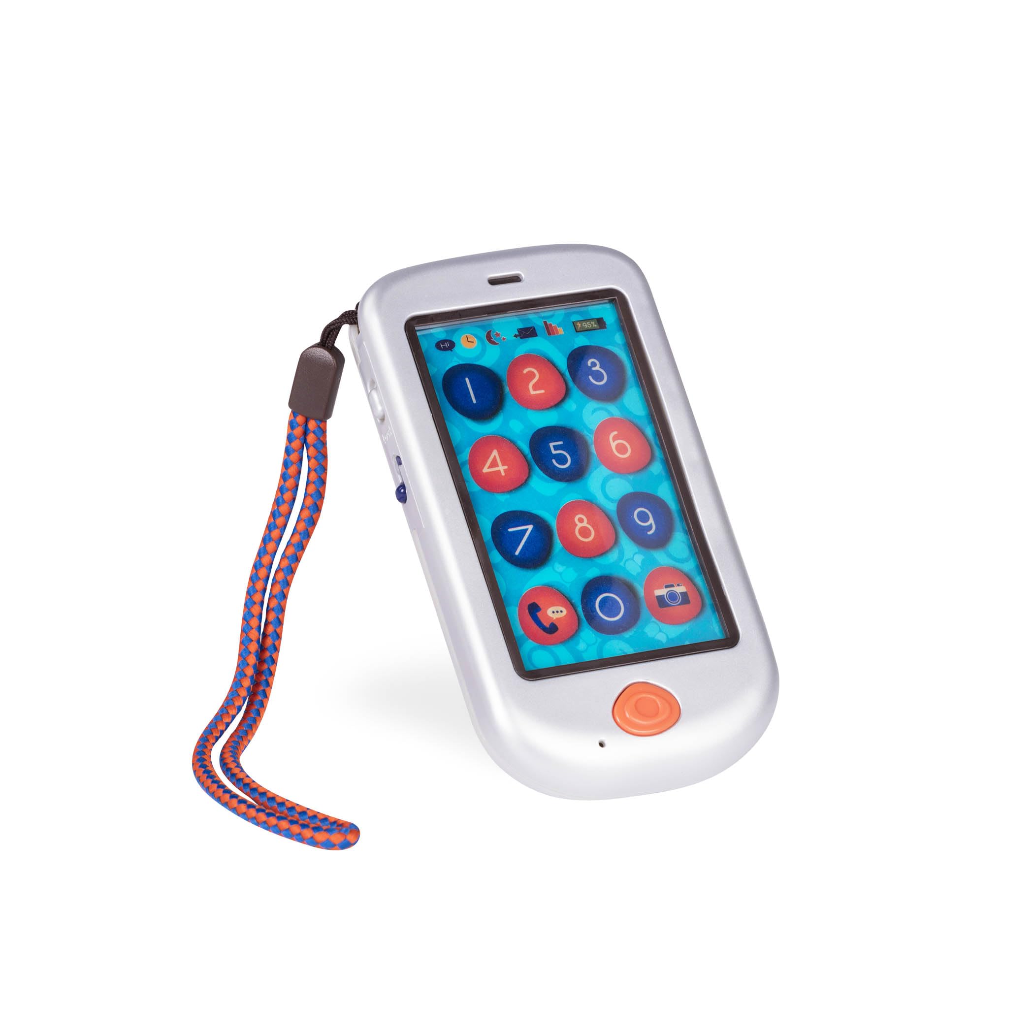 B. toys Silver Hi Phone - Interactive Pretend Play Smartphone for Toddlers 18 Months+