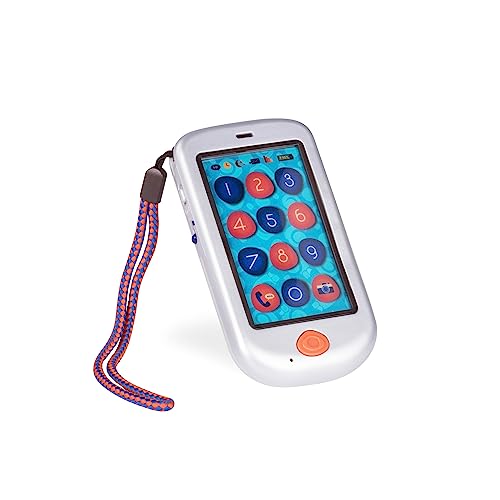 B. toys Silver Hi Phone - Interactive Pretend Play Smartphone for Toddlers 18 Months+
