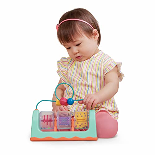 B. toys Spin, Rattle & Roll Bead Maze Activity Station – Sensory Toy for Babies 6 Months+