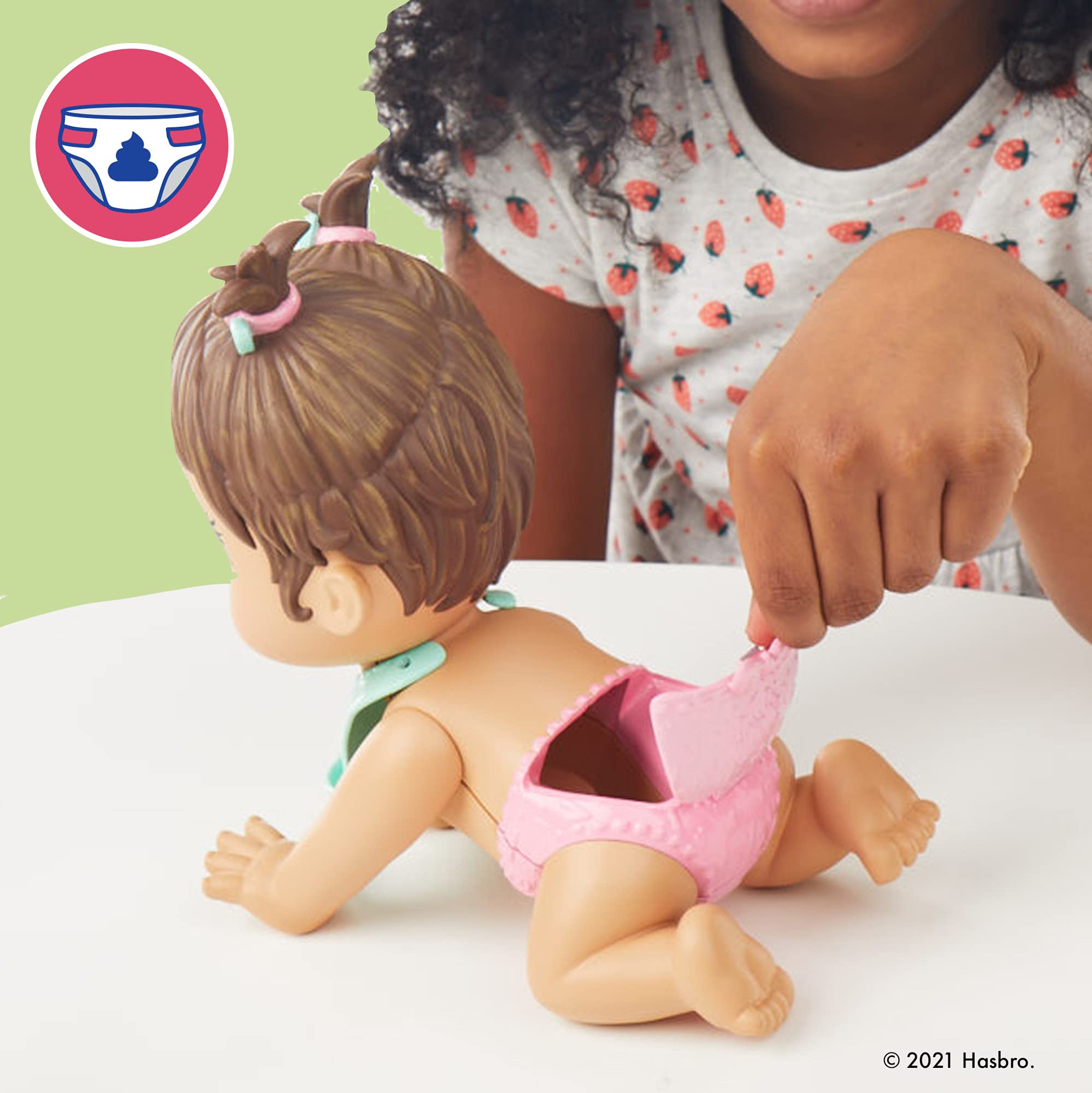 Baby Alive Lil Snacks Doll – 8-Inch Interactive Doll with Snack Mold and Diaper Flap, Ages 3+