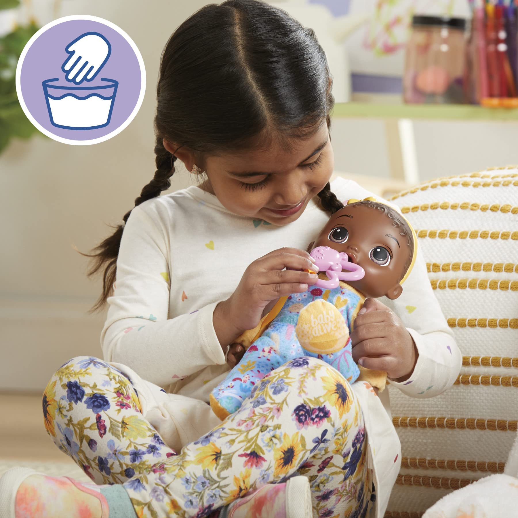 Baby Alive Soft ‘n Cute 11-Inch Doll with Black Hair, Animal Onesie & Teether – Machine Washable Toddler Toy for Ages 18+ Months