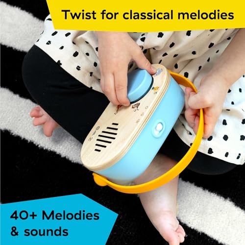 Baby Einstein + Hape Discovery Radio Toy: Musical Wooden Toy with Lights & Sounds for Ages 6 Months+