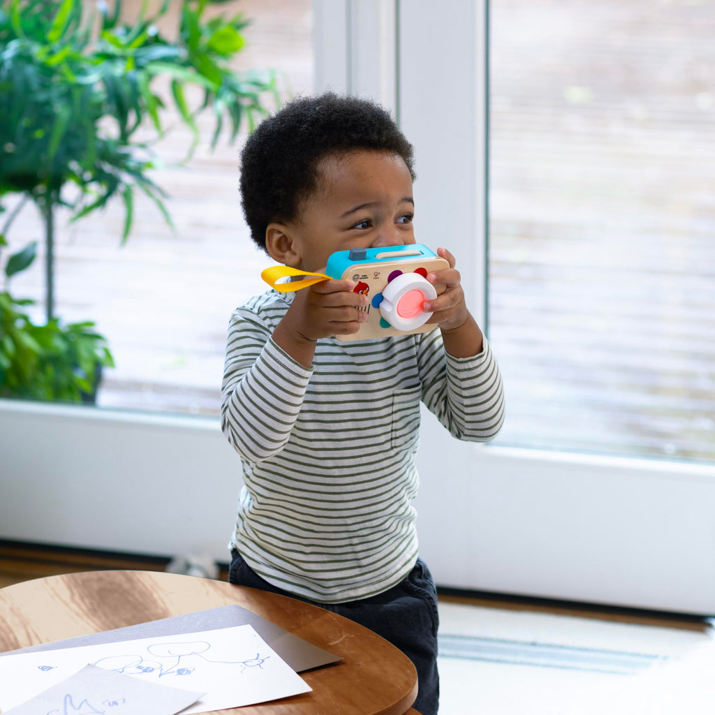 Baby Einstein + Hape Learning Lens Toy Camera – Color Learning and Pretend Play with 4 Languages