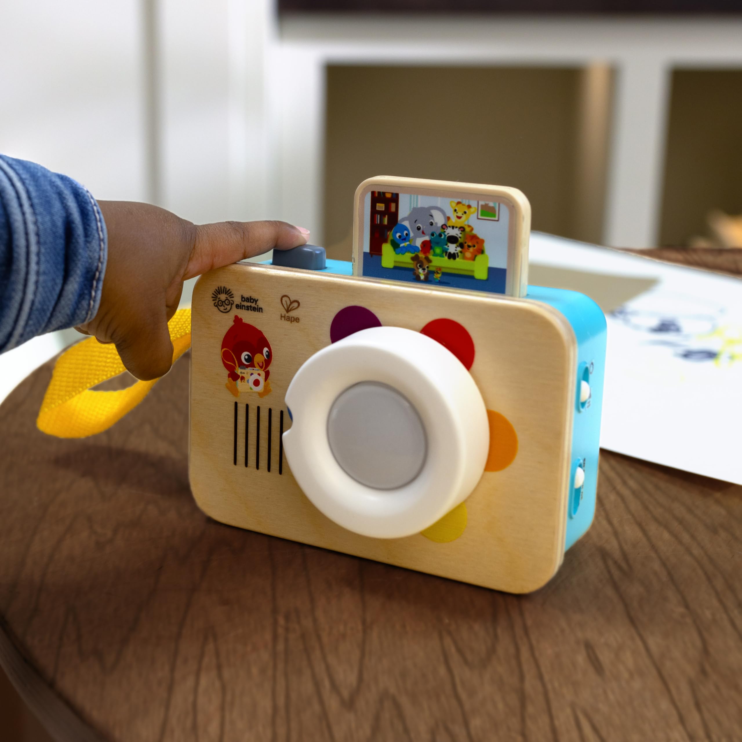 Baby Einstein + Hape Learning Lens Toy Camera – Color Learning and Pretend Play with 4 Languages