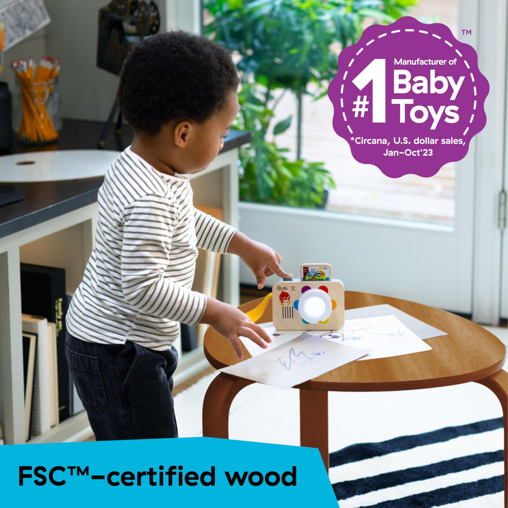 Baby Einstein + Hape Learning Lens Toy Camera – Color Learning and Pretend Play with 4 Languages