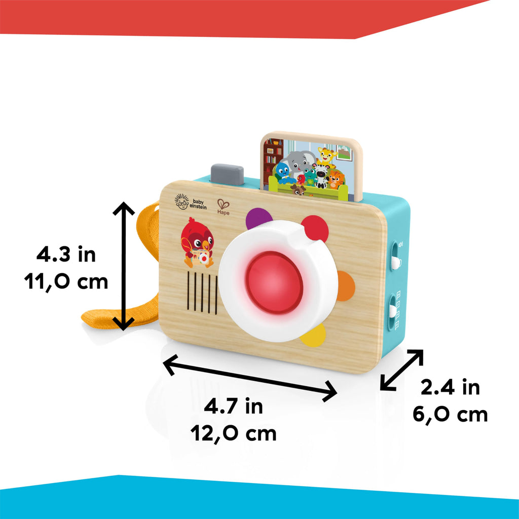 Baby Einstein + Hape Learning Lens Toy Camera – Color Learning and Pretend Play with 4 Languages