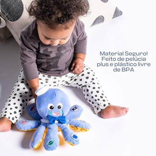 Baby Einstein Octoplush Musical Plush Toy – Learn Colors in 3 Languages, Blue, 11 Inches, Ages 3 Months+