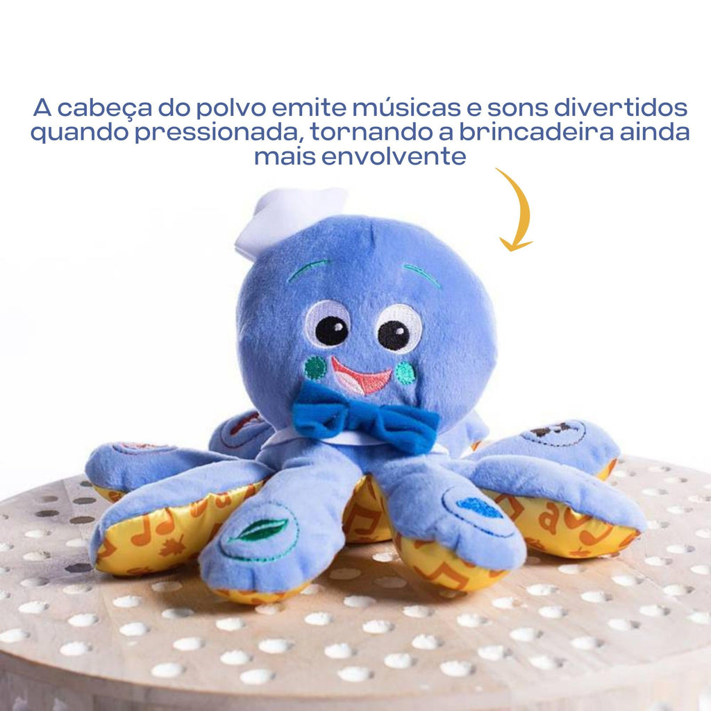 Baby Einstein Octoplush Musical Plush Toy – Learn Colors in 3 Languages, Blue, 11 Inches, Ages 3 Months+