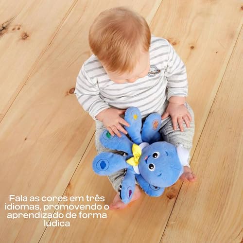 Baby Einstein Octoplush Musical Plush Toy – Learn Colors in 3 Languages, Blue, 11 Inches, Ages 3 Months+
