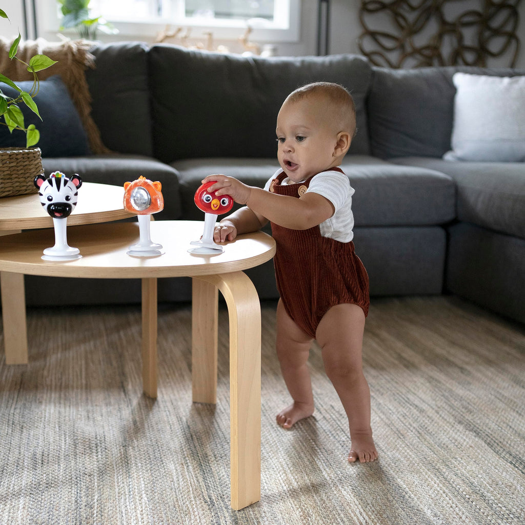 Baby Einstein Rattle & Jingle Trio with Suction Cups - Musical Take-Along Set for 6+ Months