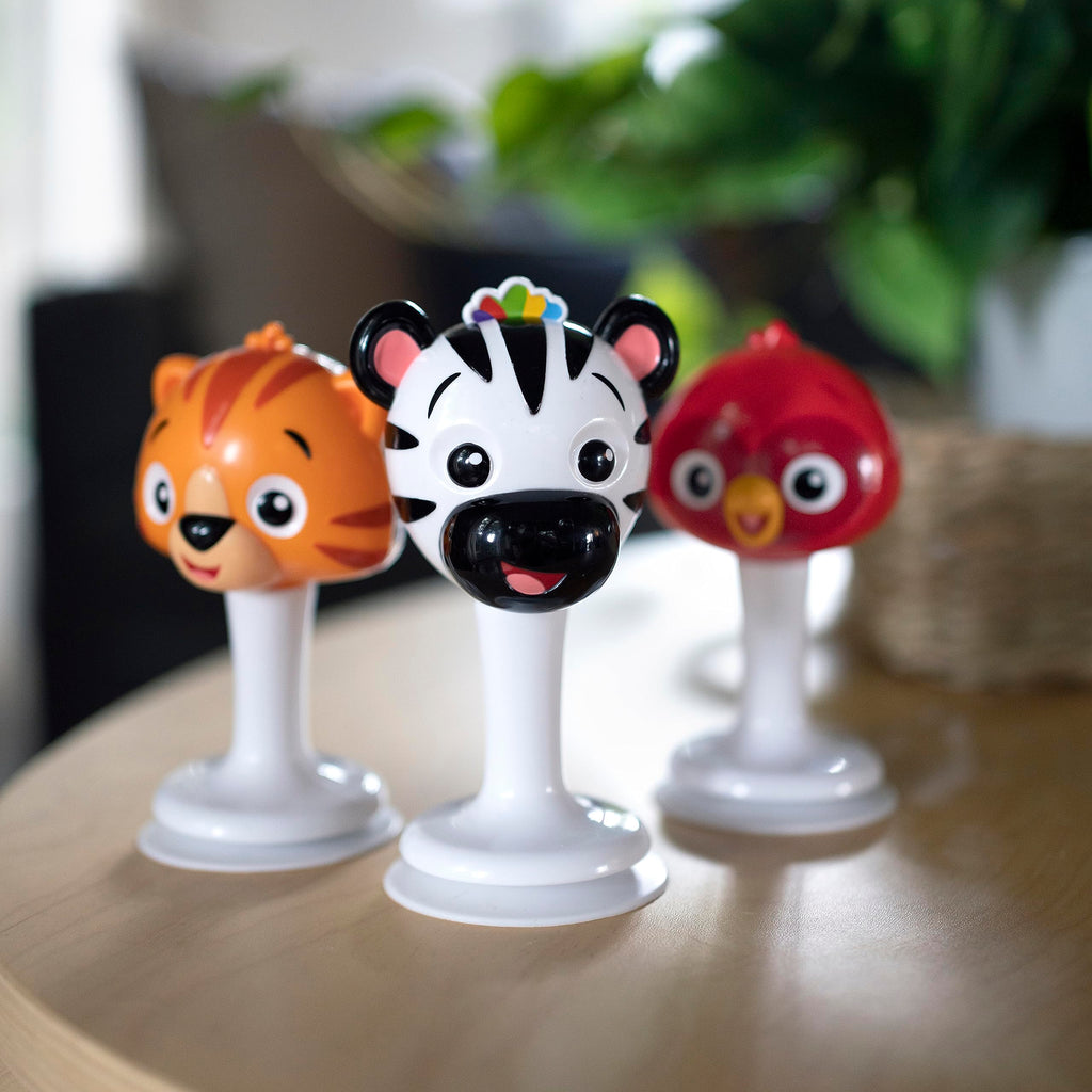 Baby Einstein Rattle & Jingle Trio with Suction Cups - Musical Take-Along Set for 6+ Months