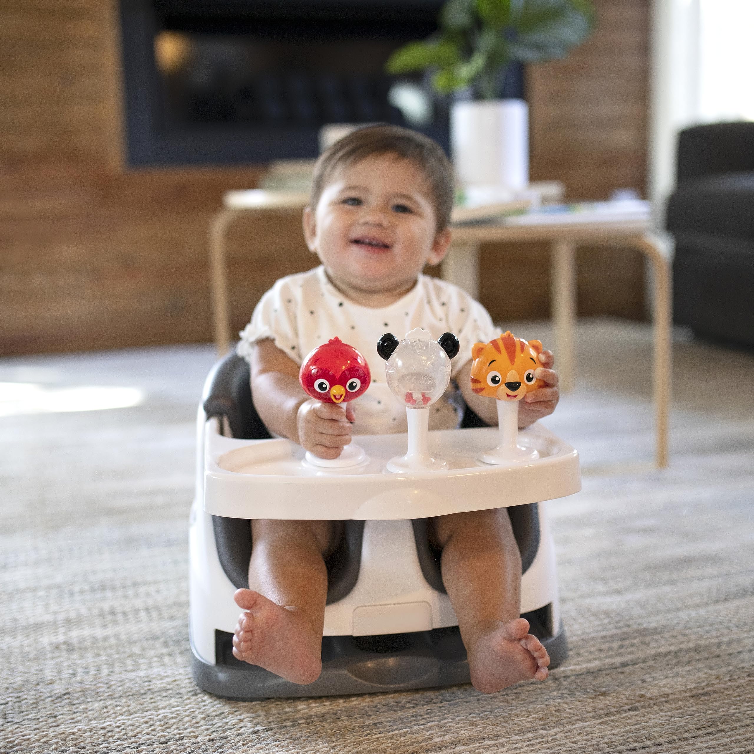 Baby Einstein Rattle & Jingle Trio with Suction Cups - Musical Take-Along Set for 6+ Months