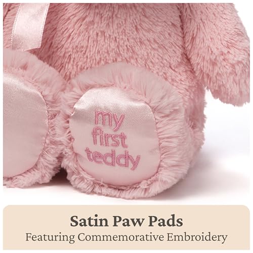 Baby GUND My First Teddy Bear - Ultra Soft Plush for Newborns, Pink, 10 Inches