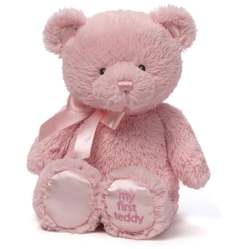Baby GUND My First Teddy Bear - Ultra Soft Plush for Newborns, Pink, 10 Inches