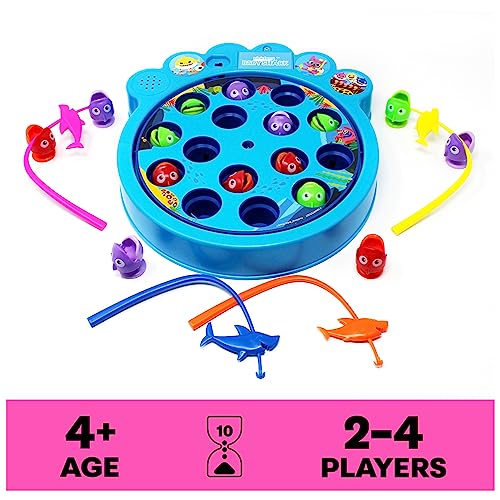 Baby Shark Let's Go Hunt Musical Fishing Game – Spin Master Preschool Board Game for 2-4 Players, Ages 4+