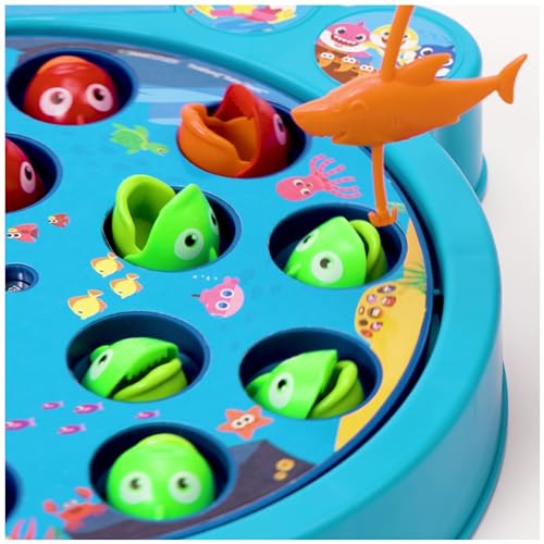 Baby Shark Let's Go Hunt Musical Fishing Game – Spin Master Preschool Board Game for 2-4 Players, Ages 4+