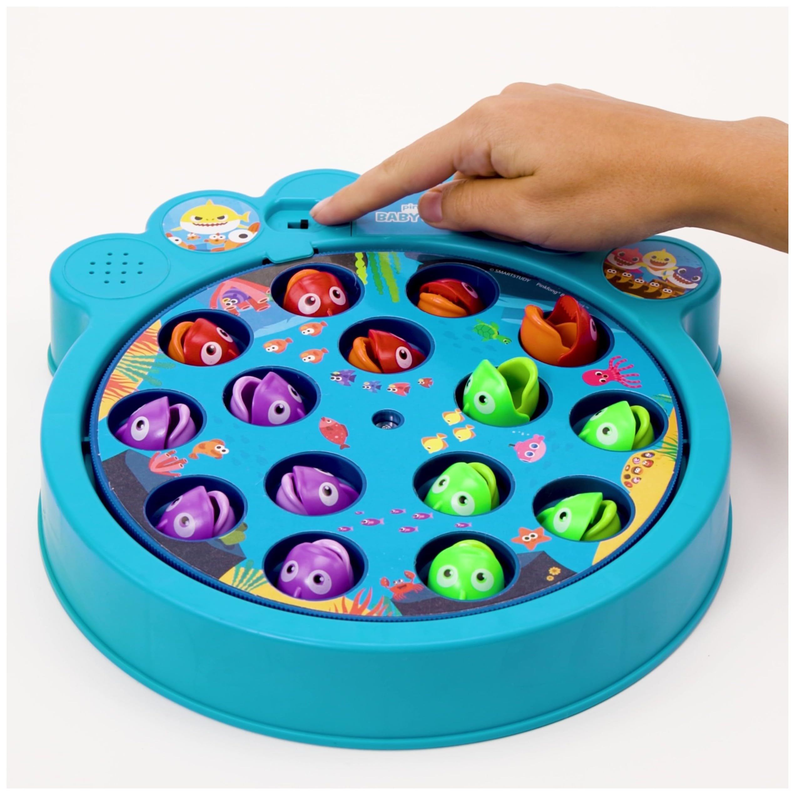 Baby Shark Let's Go Hunt Musical Fishing Game – Spin Master Preschool Board Game for 2-4 Players, Ages 4+