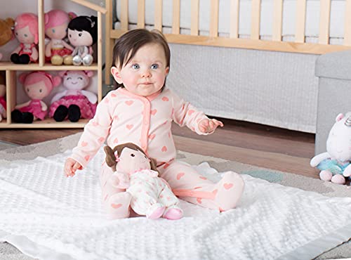 Baby Starters Olivia Plush Doll with Rattle – 9 Inch Soft Baby Toy for Newborns