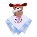 Baby Starters Plush 13-Inch Puppy Snuggle Buddy with Rattle, Baseball Design, Satin Trim