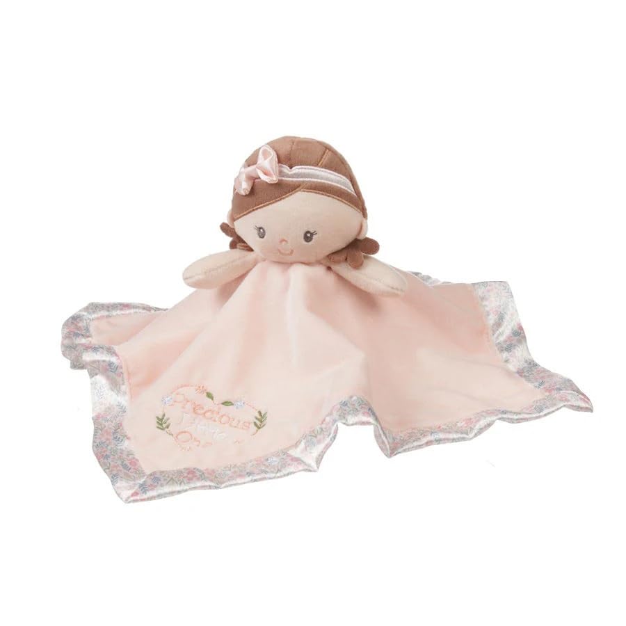 Baby Starters Snuggle Buddy – 13-Inch Plush Doll & Security Blanket with Satin Trim, Pink Floral