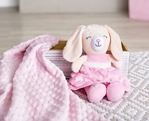 Baby Starters Sweet Ella Plush Bunny - Soft Snuggle Buddy with Rattle & Satin Lining