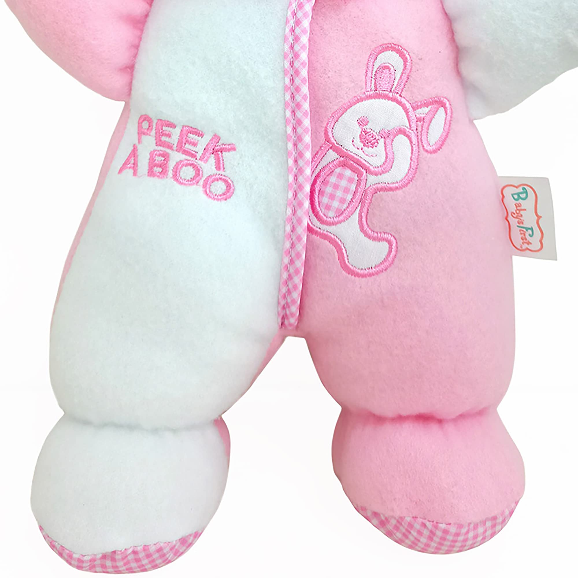 Baby's First Soft & Snuggle Bunny Doll - 11" Machine Washable Plush Infant Toy with Rattle
