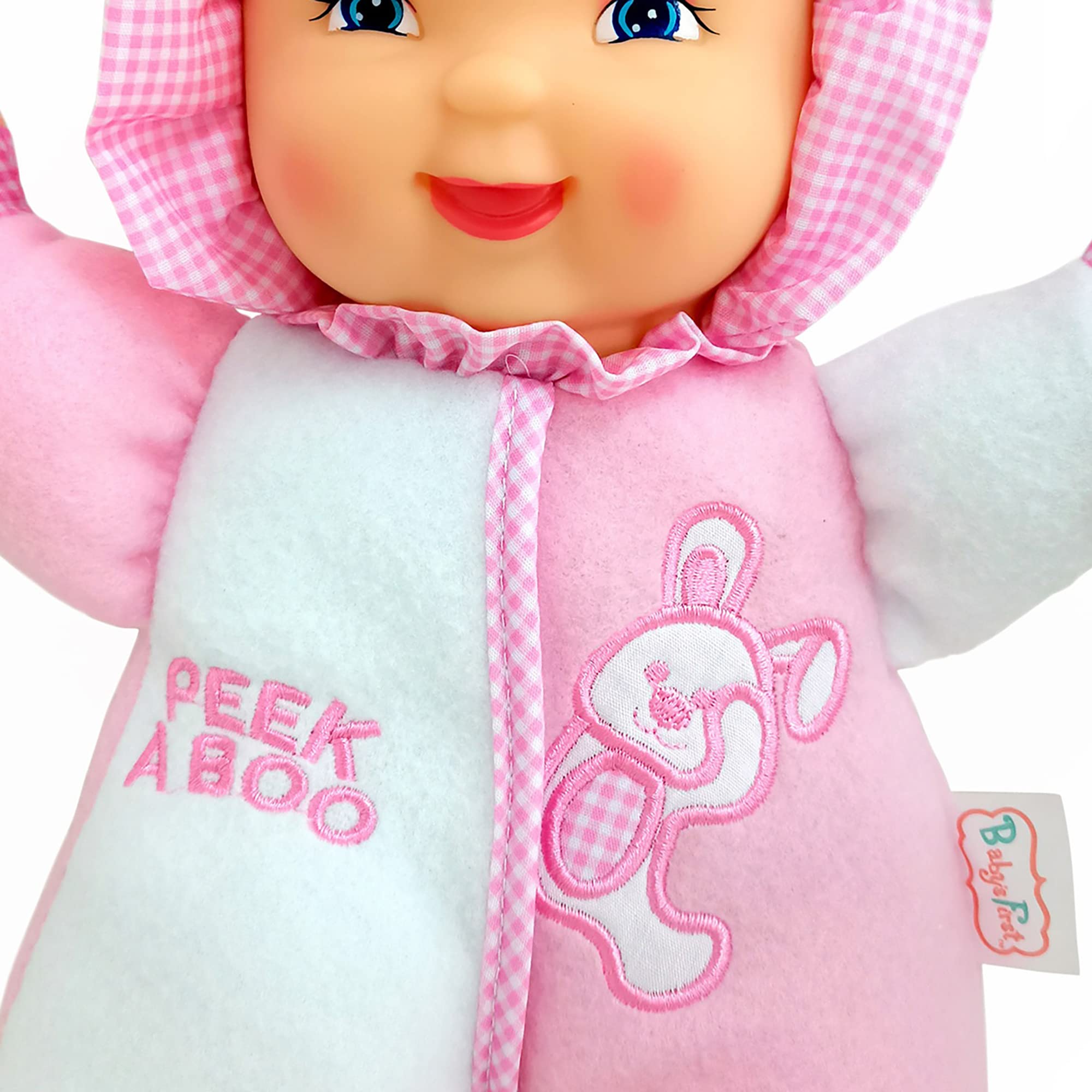 Baby's First Soft & Snuggle Bunny Doll - 11" Machine Washable Plush Infant Toy with Rattle