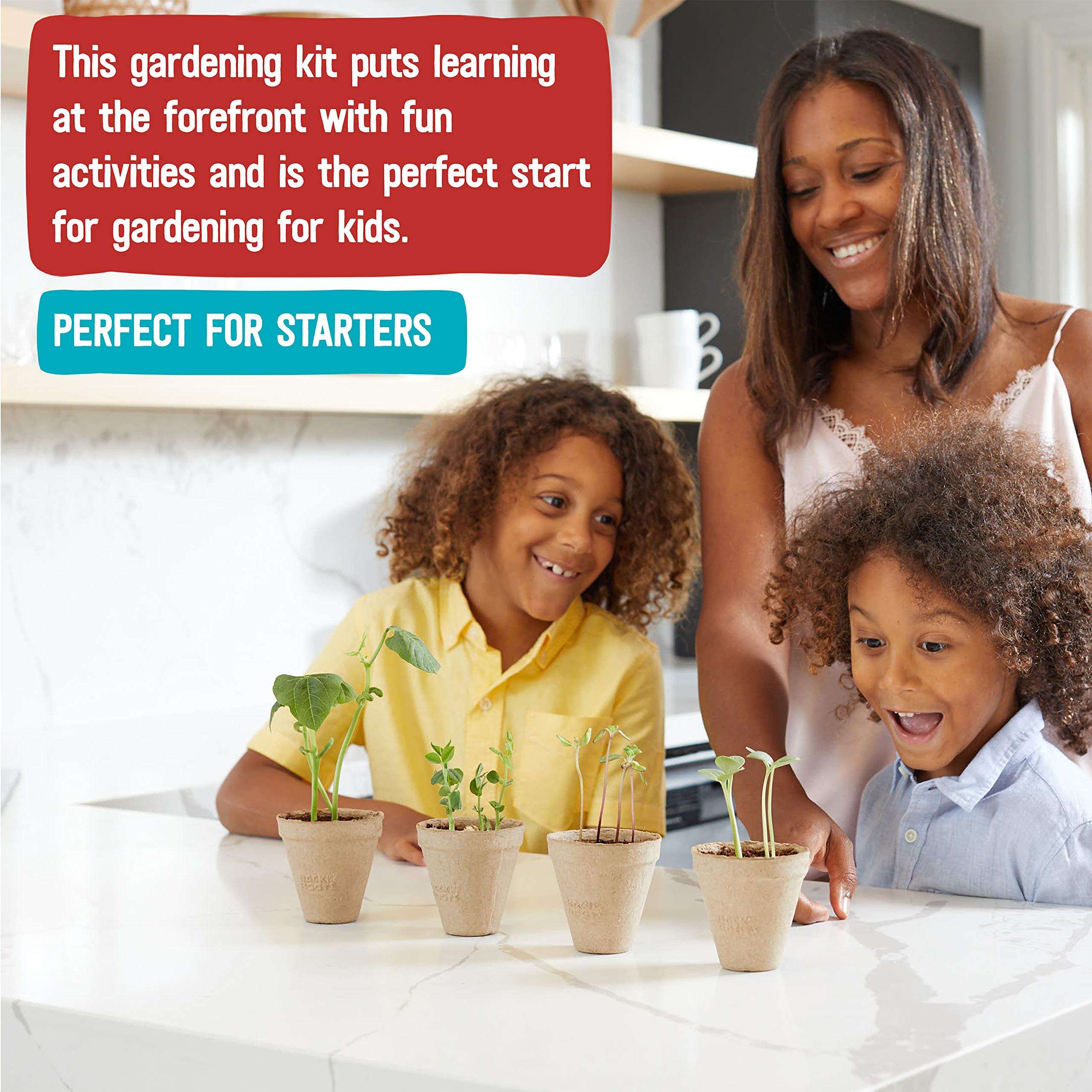 Back to the Roots Kids Science Grow Kit: Organic Bean & Watermelon Gardening Set (2-Pack)