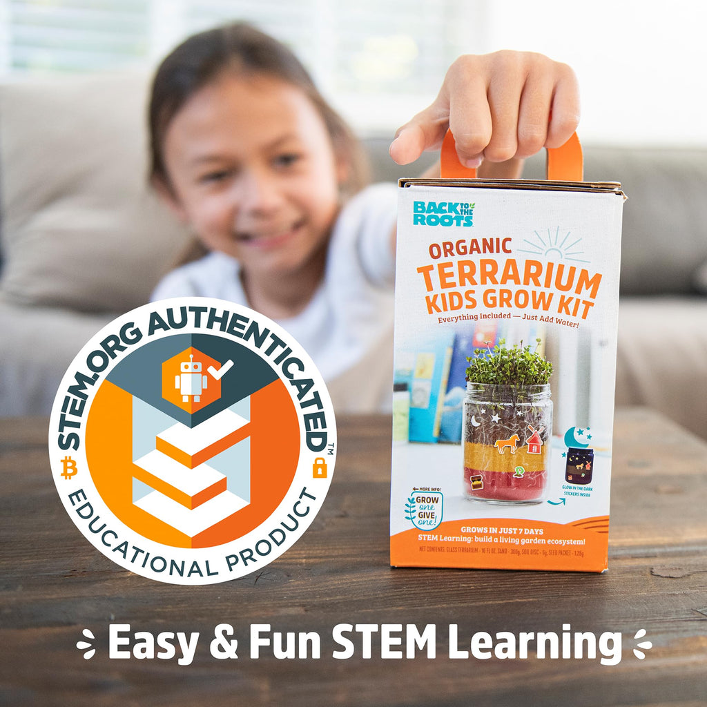Back to the Roots Terrarium Grow Kit – DIY Organic Mini Garden for All Ages
