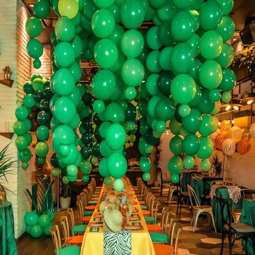 Baibaoxiang 105-Pack Green Linking Balloons - 6 Inch Quick Connect Balloons for Party Decor