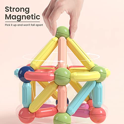 BAKAM 25-Piece Magnetic Building Set: STEM Learning Toy with Sticks and Balls for Kids Ages 4-8