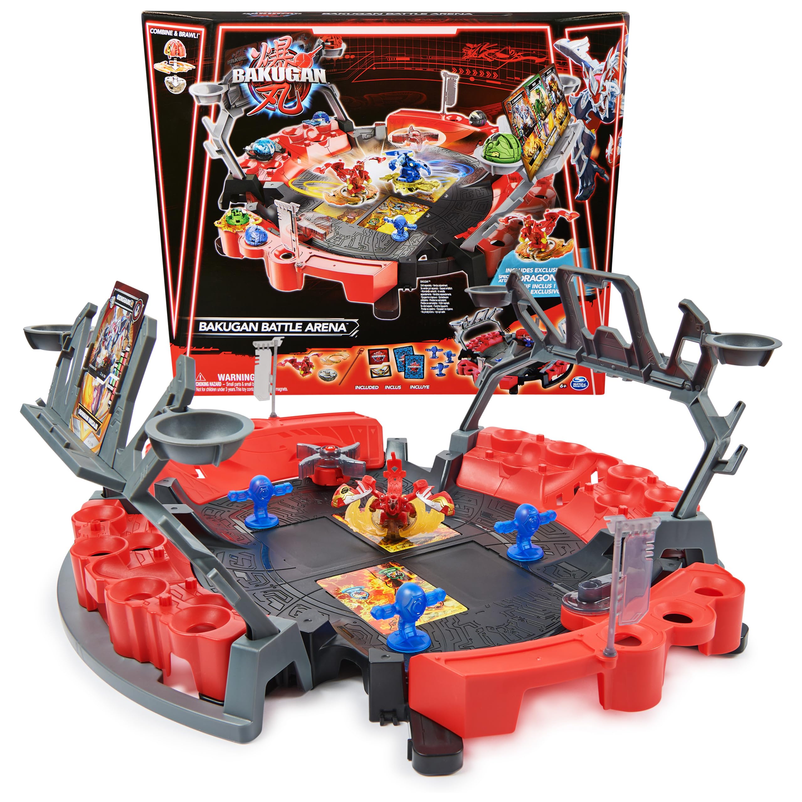Bakugan Battle Arena with Exclusive Special Attack Dragonoid - Customizable Playset for Kids Ages 6+