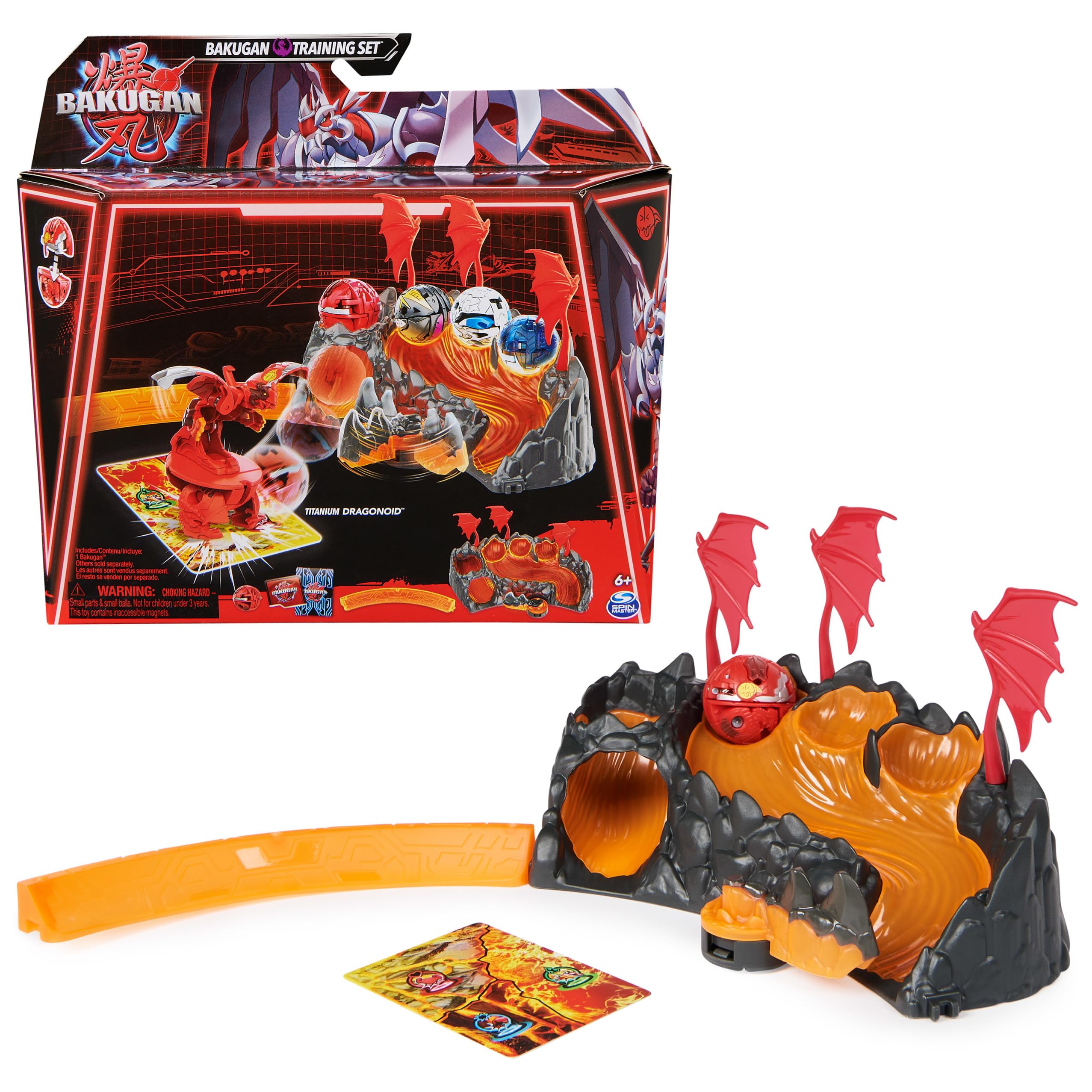 Bakugan Training Set with Titanium Dragonoid – Dragon Clan Playset for Kids Ages 6+