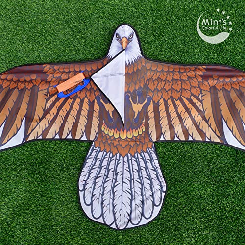 Bald Eagle Kite with 60-Inch Wingspan – Easy to Fly for Adults and Kids, Single Line Nylon Kite for Beach and Park