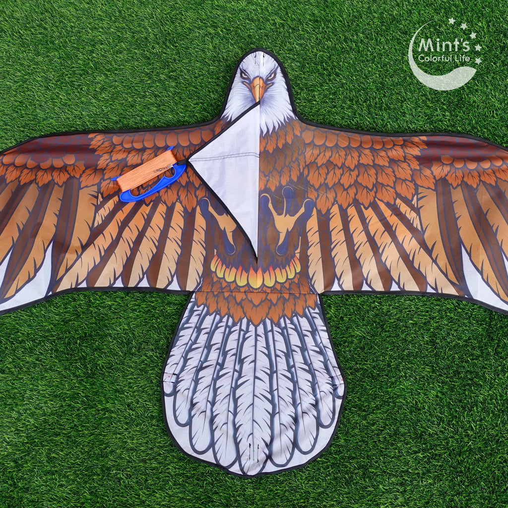 Bald Eagle Kite with 60-Inch Wingspan – Easy to Fly for Adults and Kids, Single Line Nylon Kite for Beach and Park