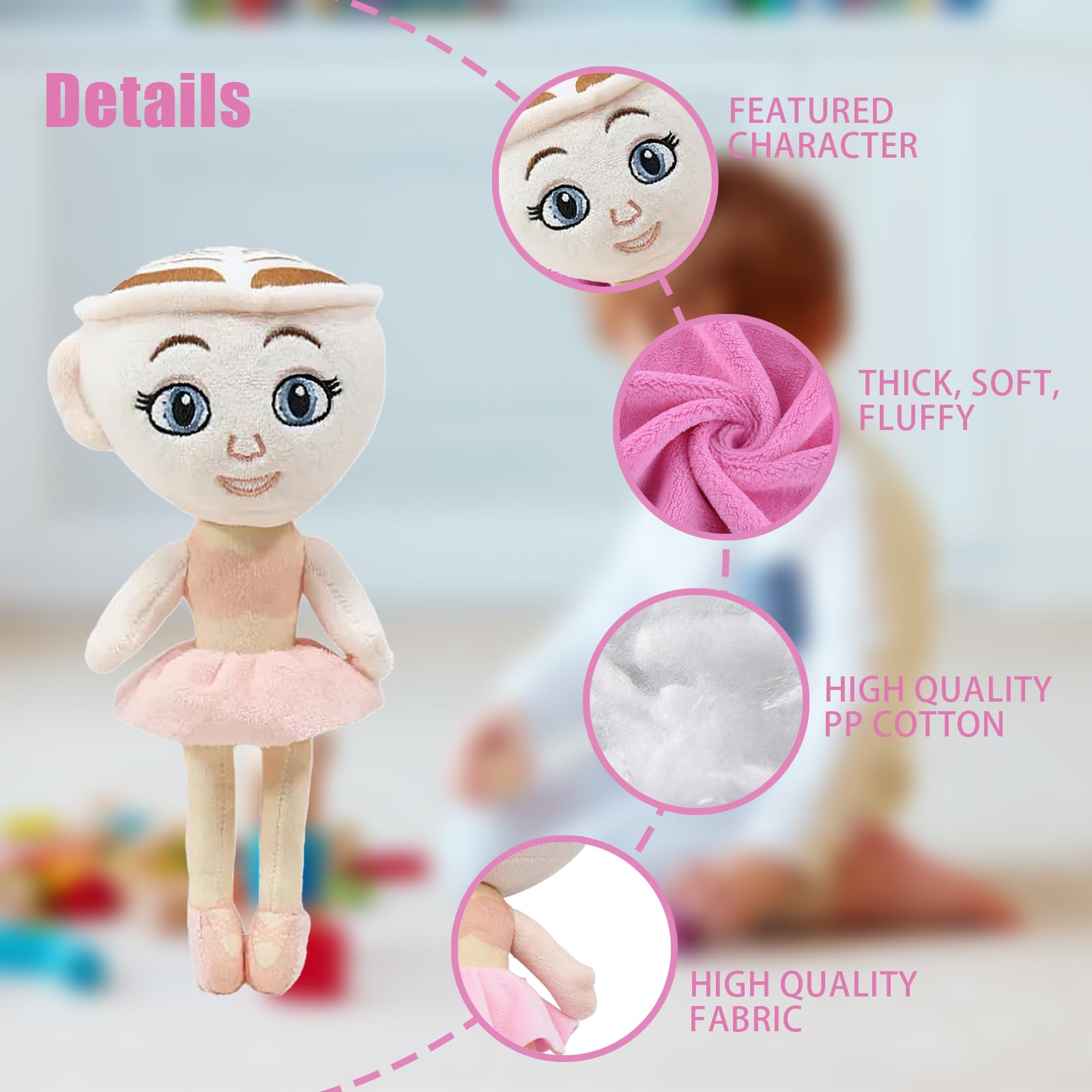 Ballerina Cappuccina Italian Brainrot Plush Toy – 10-Inch Soft Meme Doll for Weirdcore Decor & Gifts