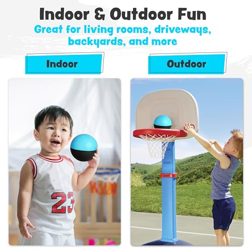 BAMMAX 4-Inch Soft Foam Mini Basketballs (2-Pack) – Silent Indoor Play for Kids & Toddlers
