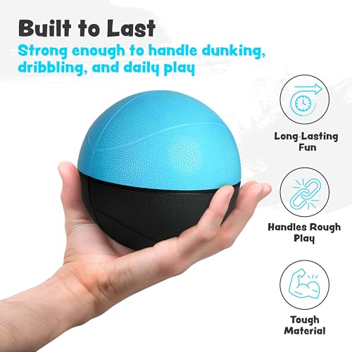 BAMMAX 4-Inch Soft Foam Mini Basketballs (2-Pack) – Silent Indoor Play for Kids & Toddlers
