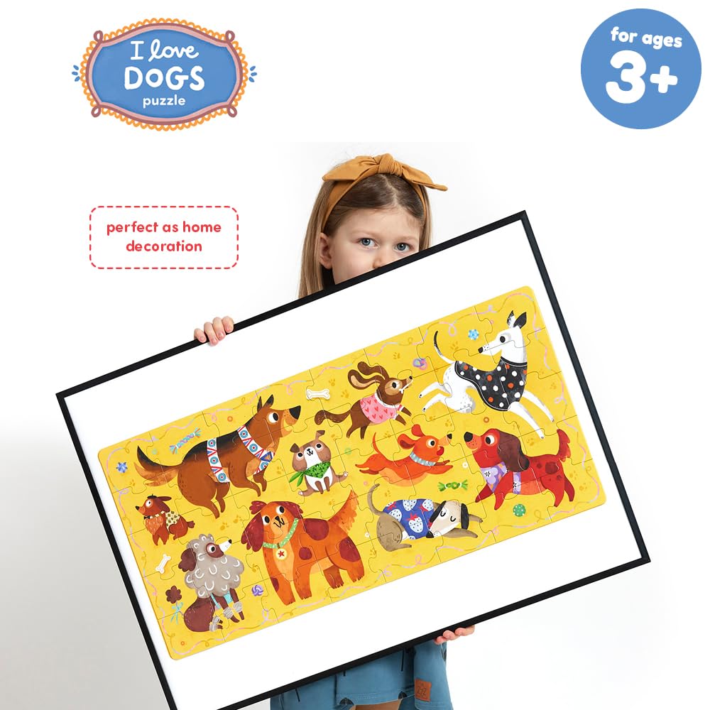 Banana Panda I Love Dogs Puzzle – 40-Piece Floor Puzzle for Toddlers Ages 3+