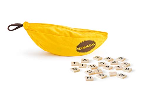 Bananagrams Classic Word Game – Fast-Paced Spelling & Anagram, 144 Tiles, 1–8 Players, Ages 7+