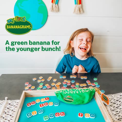 Bananagrams My First Spelling Game – 80 Letter Tiles + 13 Combo Tiles – Ages 4+