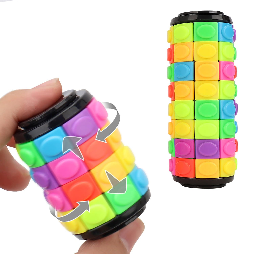 BananMelonBM Rotate and Slide Puzzle – 8-Color Fidget Toy with Finger Spinner (4-Layer + 8-Layer)