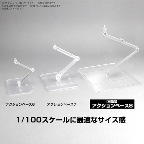 Bandai Action Base 8 Clear Color Display Stand for 1/100 Scale Model Kits